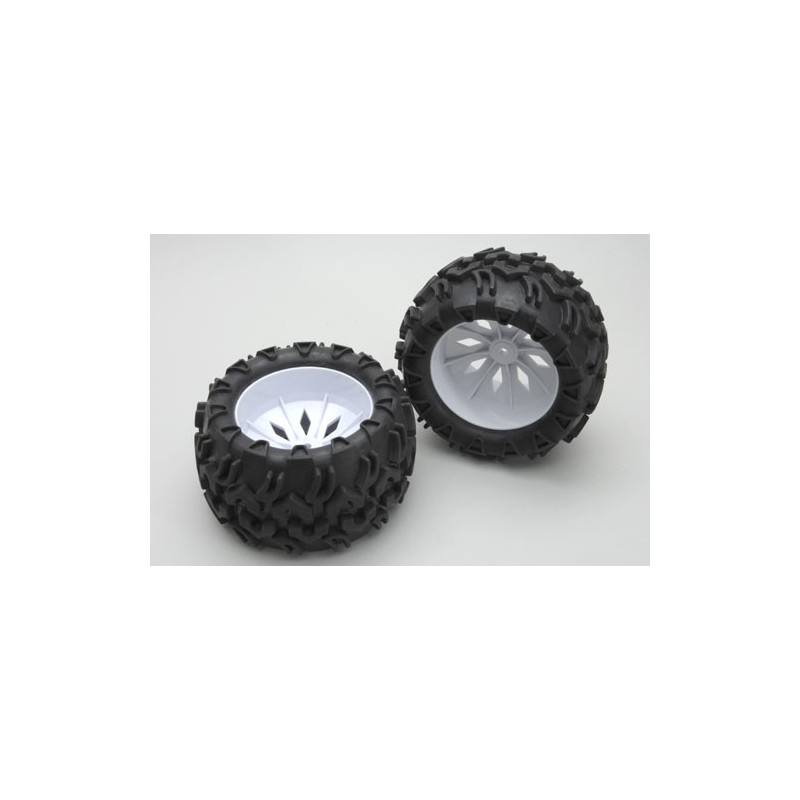 River Hobby Wheels and Tyres White(Pair)- Blaze