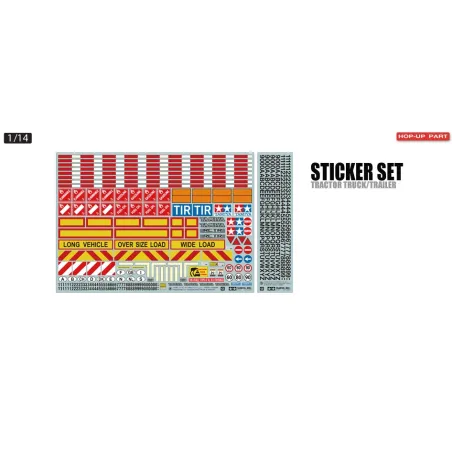 TAMIYA 1/14 TRACTOR TRAILER STICKER