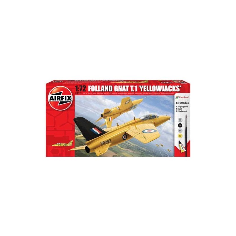 Airfix 1:72 Folland GNAT T.1 Yellowjacks Starter Set - A68213
