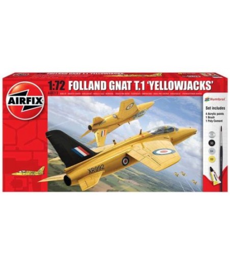 Airfix 1:72 Folland GNAT T.1 Yellowjacks Starter Set - A68213
