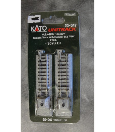 Kato 20-048 50mm Straight Track W/Bumper C (2 Pcs.)