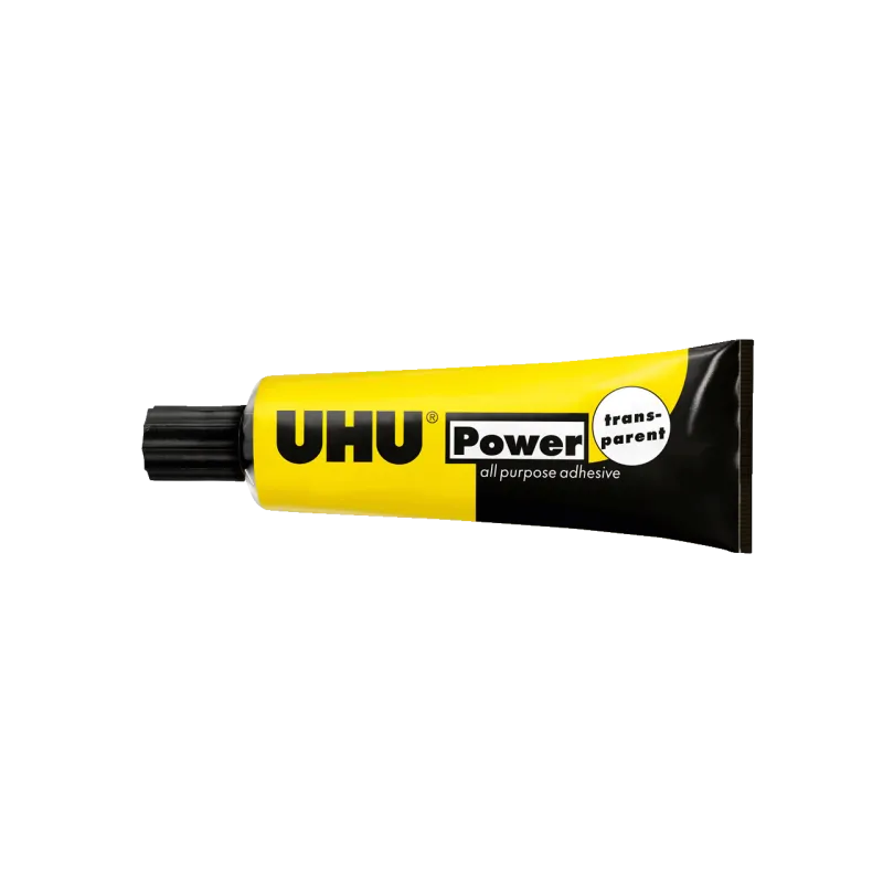 UHU POWER CONTACT GLUE ADHESIVE EXTRA STRONG TRANSPARENT BOND 33ml