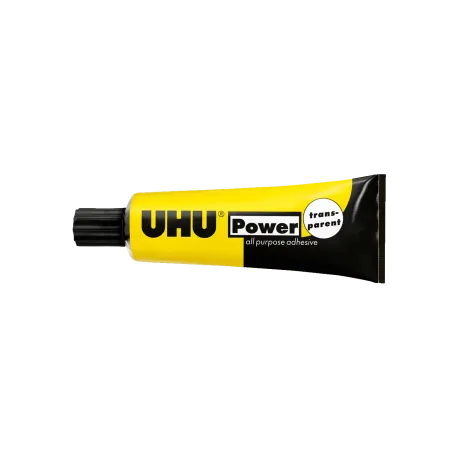 UHU POWER CONTACT GLUE ADHESIVE EXTRA STRONG TRANSPARENT BOND 33ml