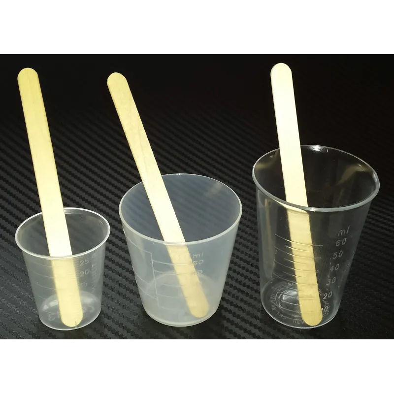 Graduated Mixing pots with spatulas, 50ml/60ml, pack of 5