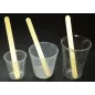 Graduated Mixing pots with spatulas, 50ml/60ml, pack of 5