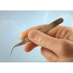 Expo Drills & Tools 79007 Tweezers - No.7 Curved - Stainless Steel -Antimagnetic
