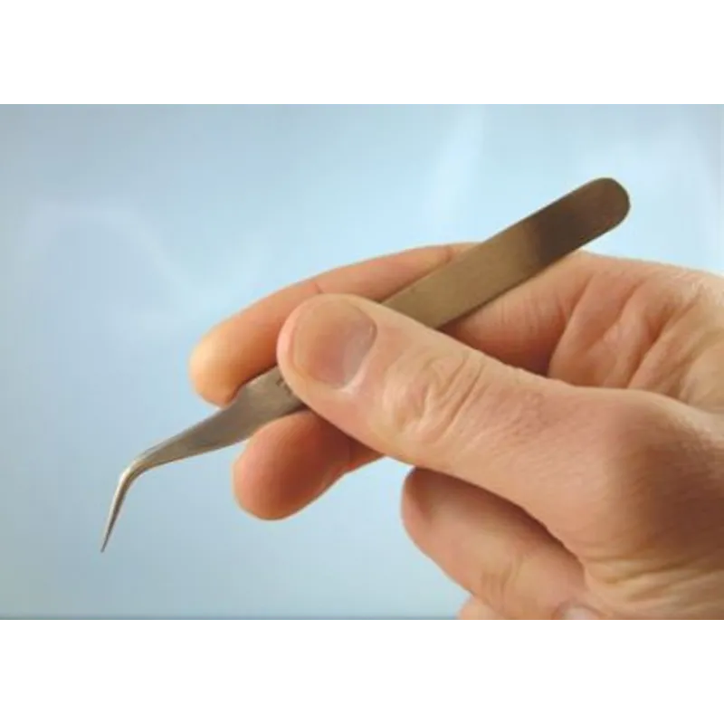 Expo Drills & Tools 79007 Tweezers - No.7 Curved - Stainless Steel -Antimagnetic
