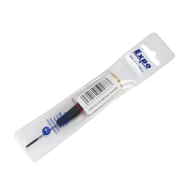 Expo Drills & Tools 77051 Flatblade Screwdriver - 2.0 x 40mm