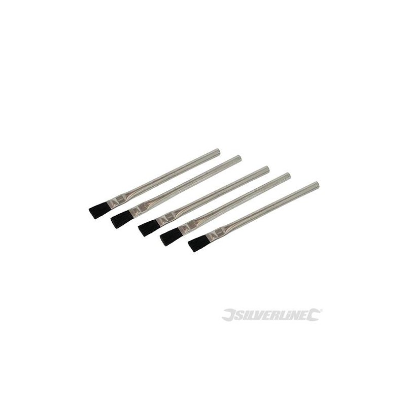 Silverline 105878 Solder Flux Brushes 5pk 15mm