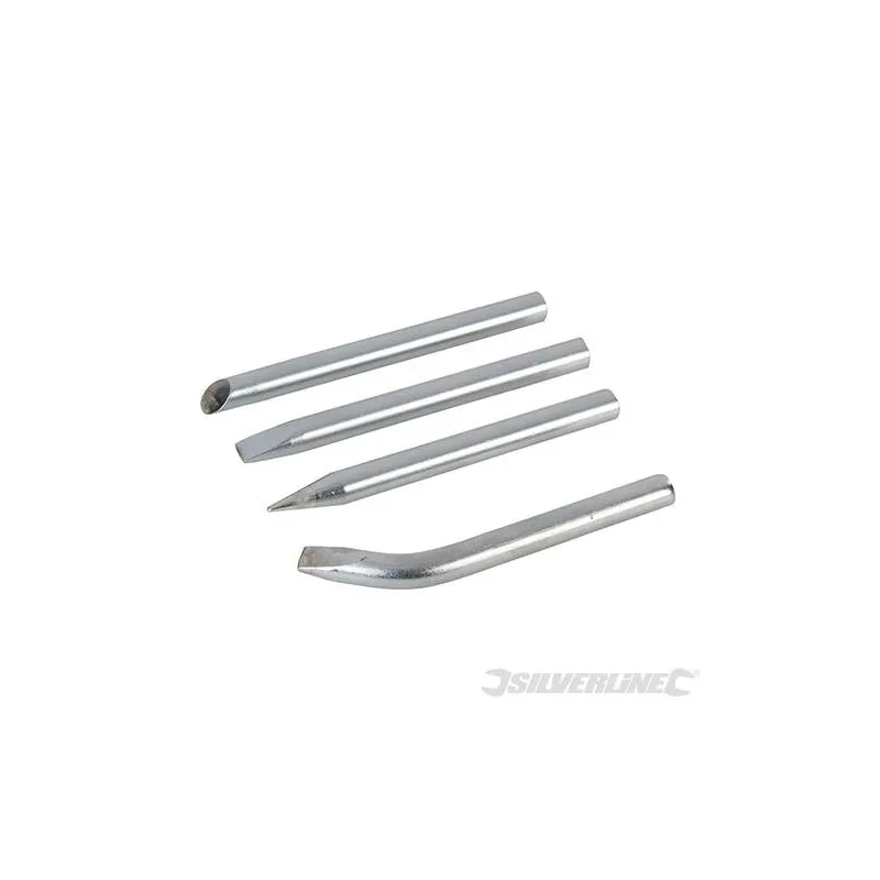 Silverline Soldering Iron Tips Set 4pce