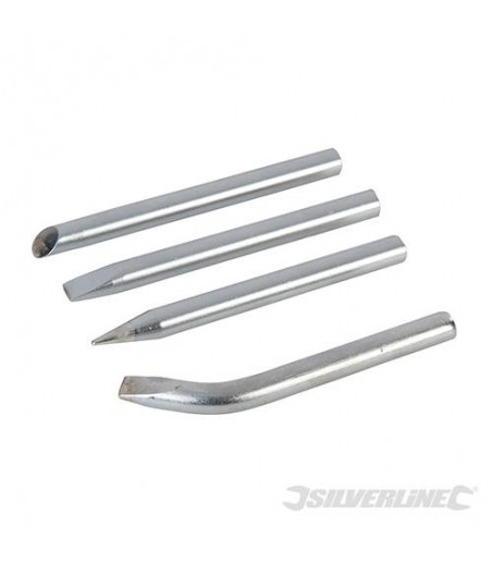 Silverline Soldering Iron Tips Set 4pce