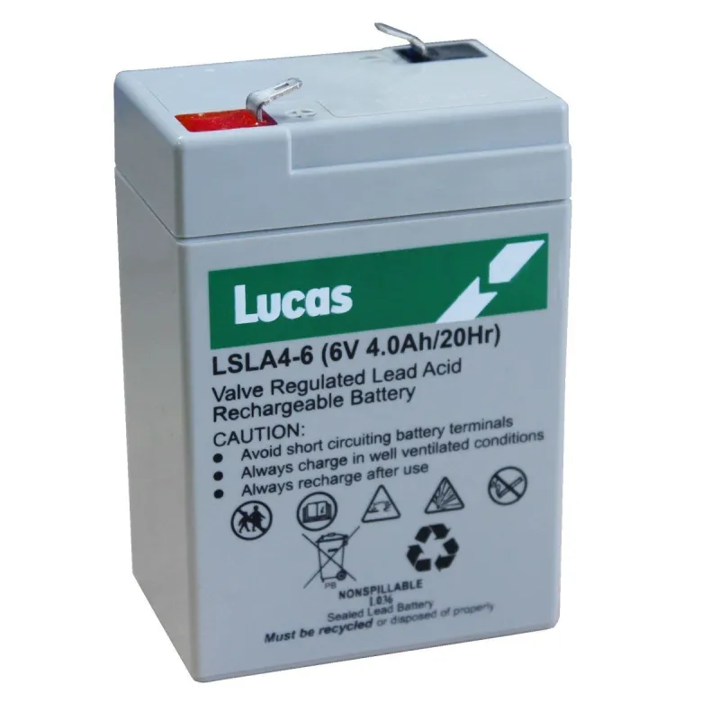 LSLA4-6 LUCAS SLA BATTERY 6V 4AH LSLA4-6 LUCAS SLA BATTERY 6V 4AH