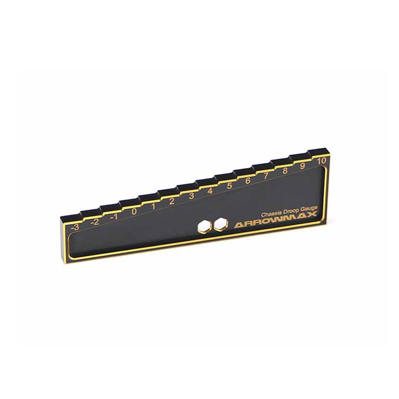 Chassis Droop Gauge -3to10mm - 1/8 & 1/10 Blk gold