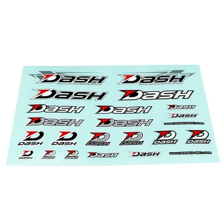 DASH Decal 230x180mm Black/White/Silver