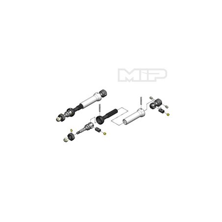 MIP X-Duty CVD Keyed Fr Axle Kit/Trx