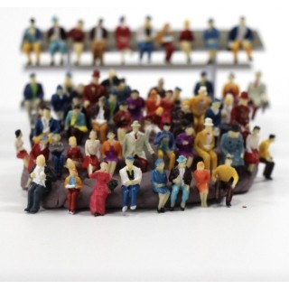 H/O Scale 1/87 mixed painted seated people 5 pack 
