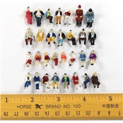 H/O Scale 1/87 mixed painted seated people 5 pack 