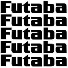 Futaba sticker 62mm x 11mm 5 pack