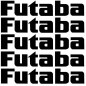 Futaba sticker Black 62mm x 11mm 5 pack