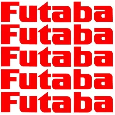 Futaba sticker Red 62mm x 11mm 5 pack