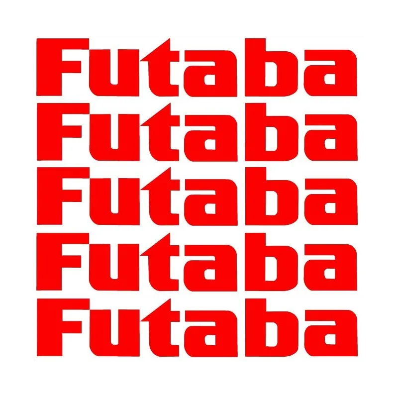 Futaba sticker Red 62mm x 11mm 5 pack