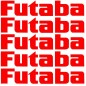 Futaba sticker Red 62mm x 11mm 5 pack