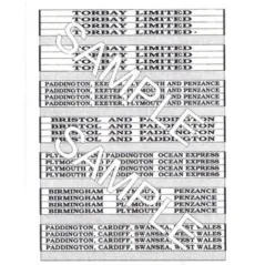 Gaugemaster tiny signs Cornish Riviera Boards No.2 OO Scale