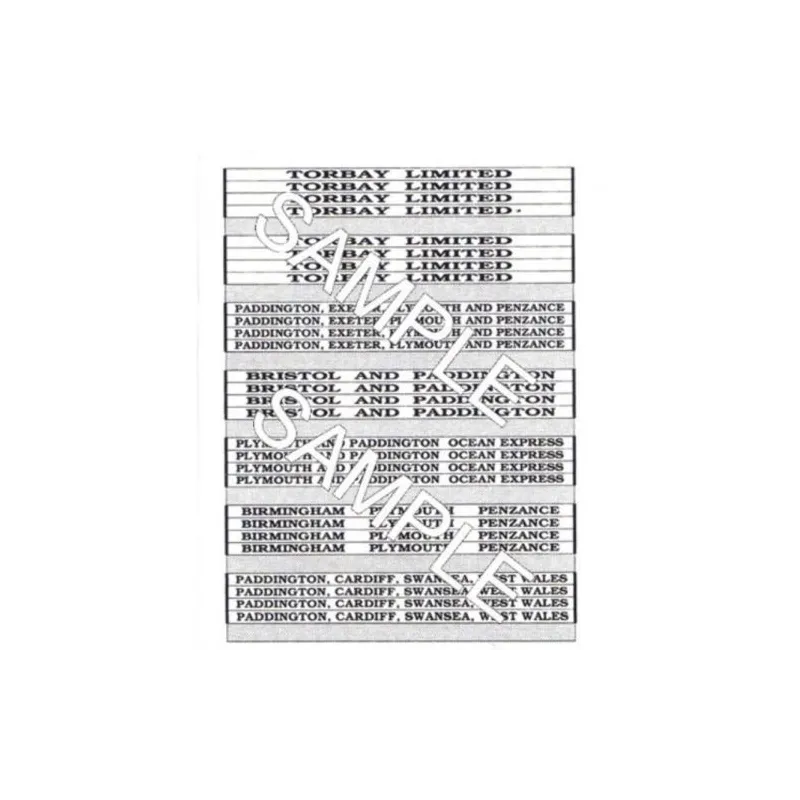 Gaugemaster tiny signs Cornish Riviera Boards No.2 OO Scale