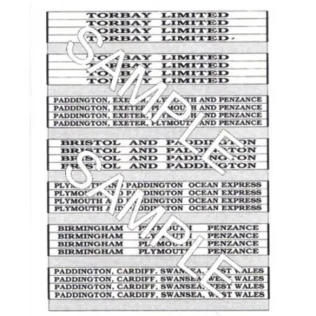 Gaugemaster tiny signs Cornish Riviera Boards No.2 OO Scale