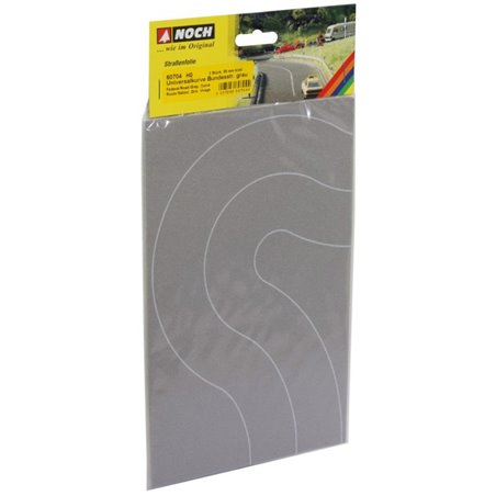 Noch 60704 Asphalt Covered Road Curved Grey with Markings