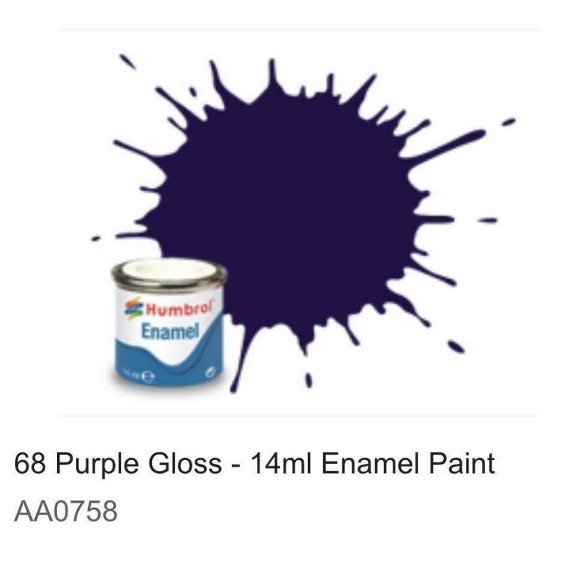 Humbrol No 68 Purple - Gloss - Tinlet No 1 (14ml)