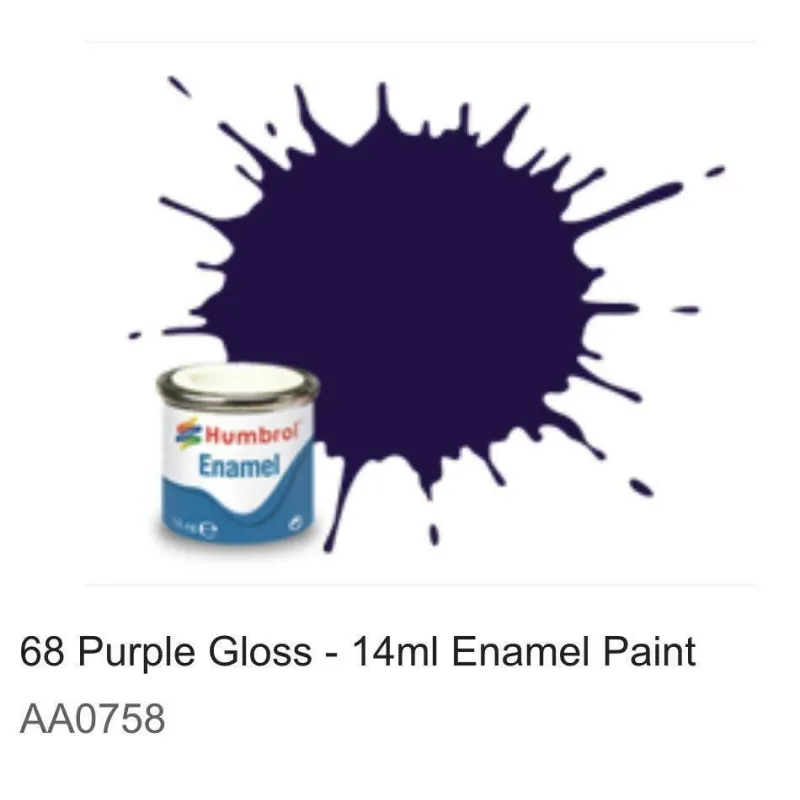 Humbrol No 68 Purple - Gloss - Tinlet No 1 (14ml)