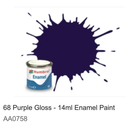 Humbrol No 68 Purple - Gloss - Tinlet No 1 (14ml)
