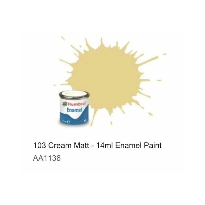 Humbrol No 103 Cream - Matt - Tinlet No 1 (14ml)