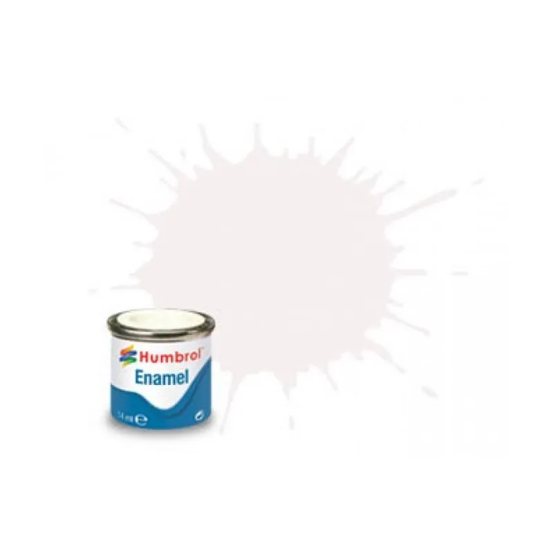 Humbrol No 130 White - Satin - Tinlet No 1 (14ml)