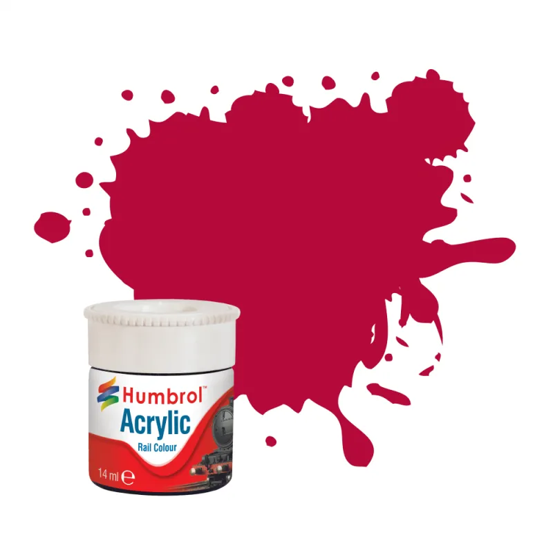 Humbrol Carmine RC423 Acrylic Rail Paint
