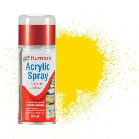 Humbrol No 69 Yellow - Modellers Spray 150 ML
