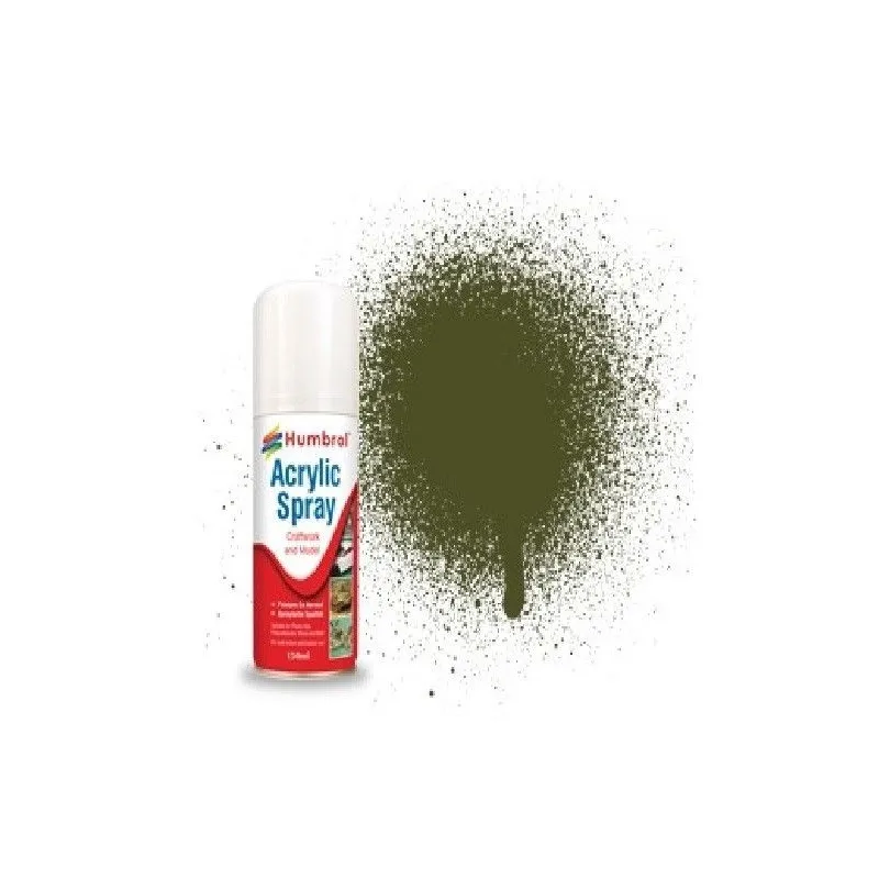 Humbrol No 155 Olive Drab Matt Modellers Spray 150 ML 
