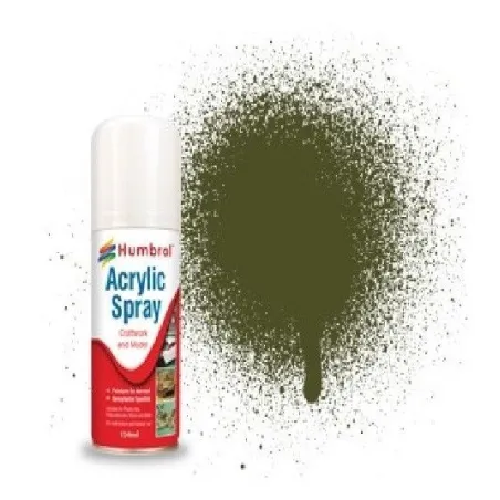 Humbrol No 155 Olive Drab Matt Modellers Spray 150 ML 