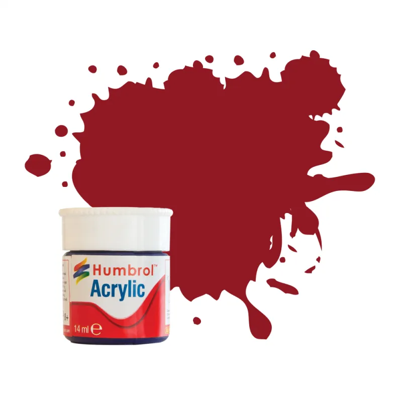Humbrol No 20 Crimson - Gloss - 12 ml Acrylic