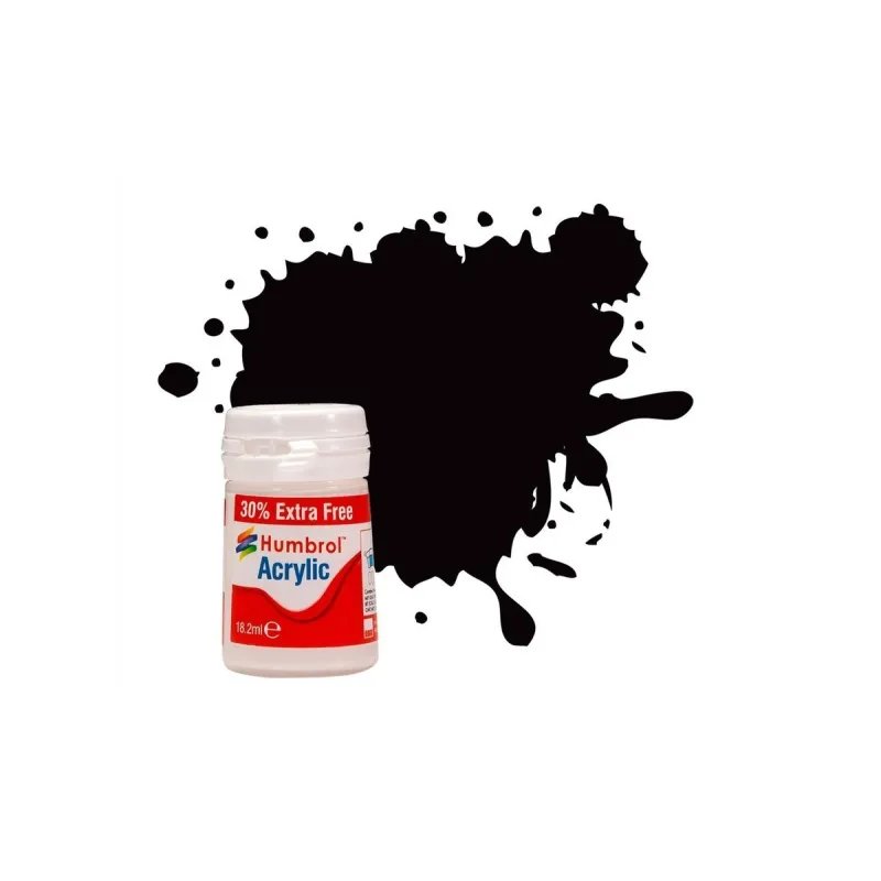 Humbrol No 85 Coal Black - Satin -12ml Acrylic