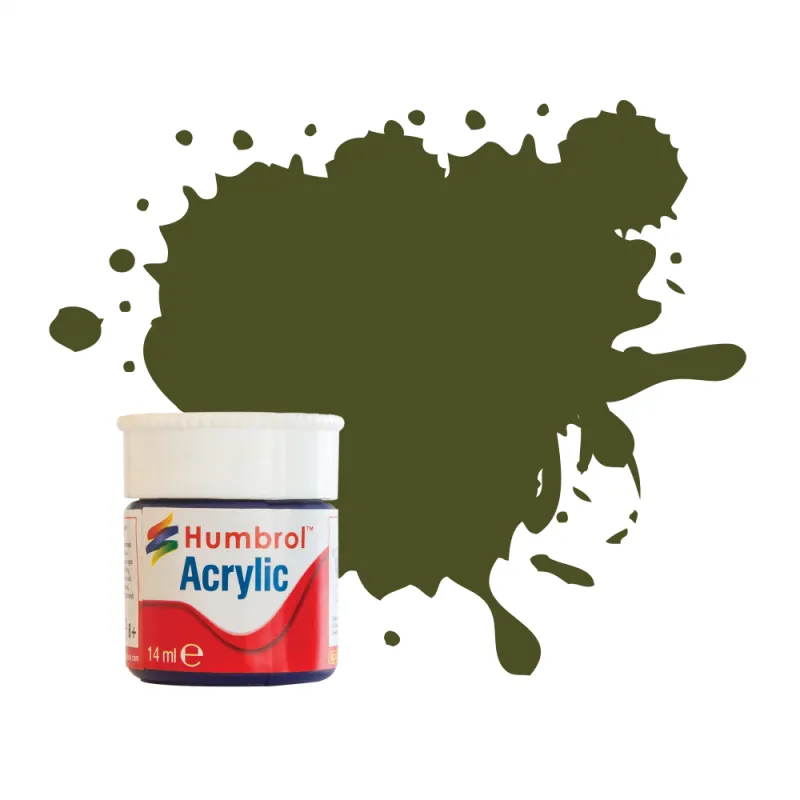 Humbrol No 155 Matt Olive Drab - Matt - 12ml Acrylic 