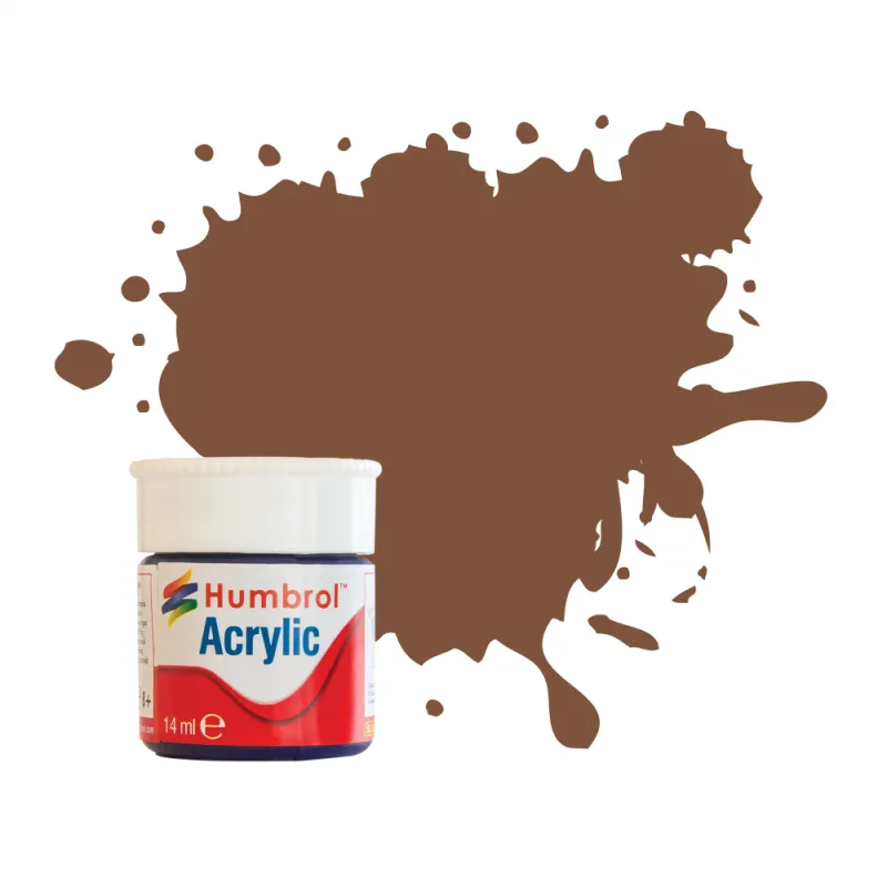 Humbrol No 186 Brown - Matt -12ml Acrylic Humbrol No 186 Brown - Matt -12ml Acrylic
