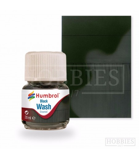 Humbrol 28ml Enamel Wash - Black