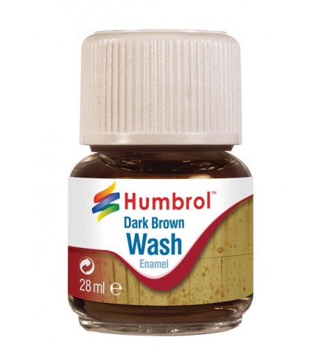Humbrol 28ml Enamel Wash - Dark Brown