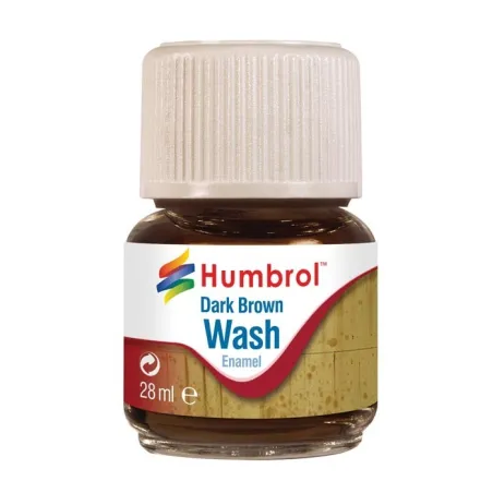 Humbrol 28ml Enamel Wash - Dark Brown