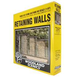 Woodland Scenics C1259 Retaining Walls - Cut Stone - Pack Of 3