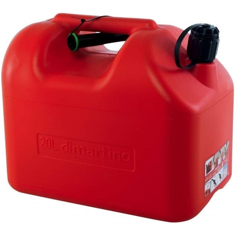 Jerry Can Fuel Tank 20 Litre 2 Spout Approved Transport Road Rail Sea & Air 20L