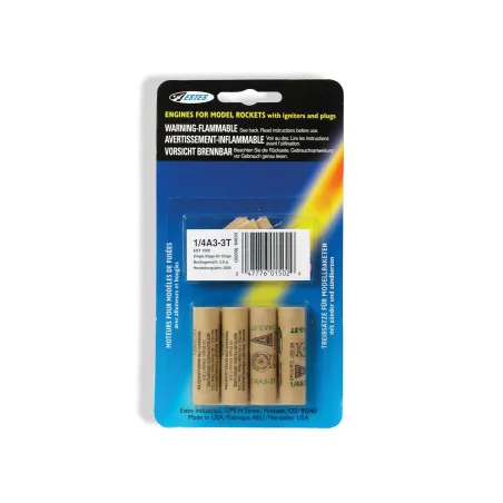 ESTES Rocket motors 1/4A3-3T (Pk4) D-ES1502