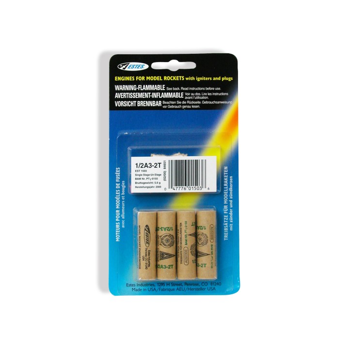 ESTES Rocket motors 1/2A3-2T (Pk4) D-ES1503